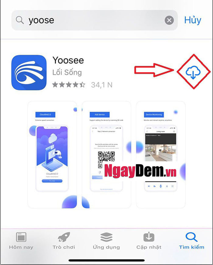 Cài đặt camera yoosee trên điện thoại 