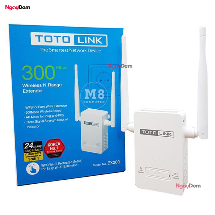 Bộ Kích Sóng Wifi Repeater Totolink Ex200