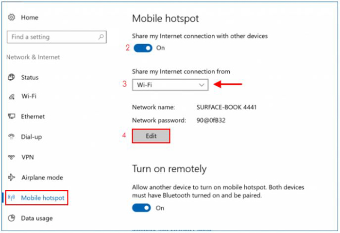Kích sóng wifi bằng laptop chay bằng windows 10