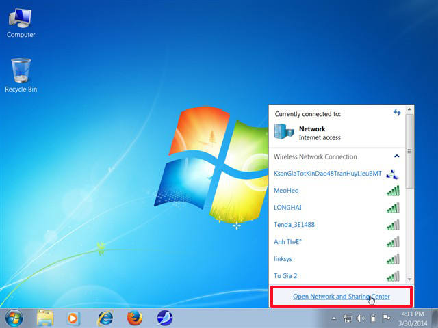 Kích sóng wifi bằng laptop chạy bằng windows 7