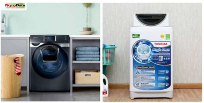 So sánh máy giặt cửa trước và máy giặt lồng đứng?