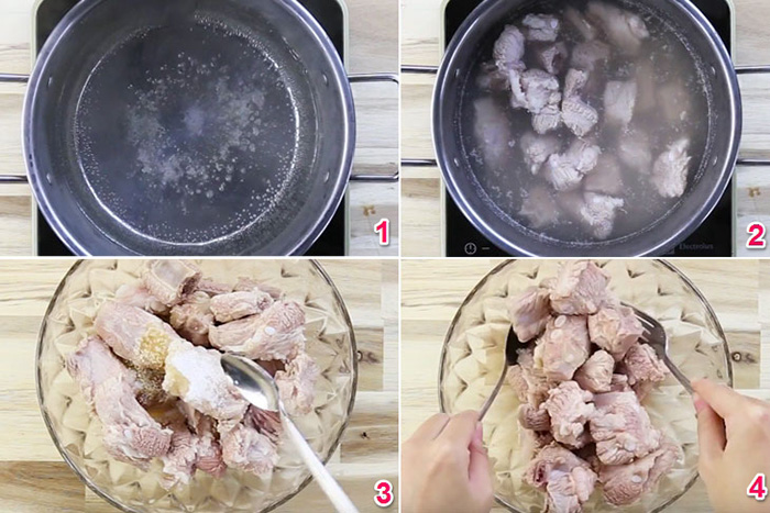 Sơ chế  nguyên liệu món ăn sườn xào chua ngọt 