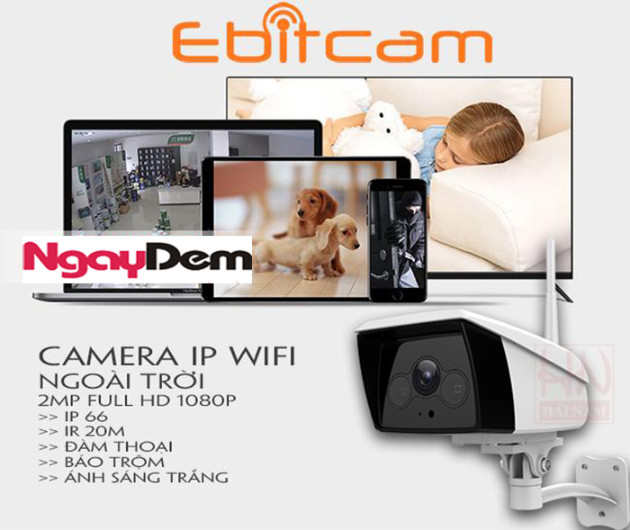 camera wifi ngoài trời có thể xem qua máy tính , laptop,...