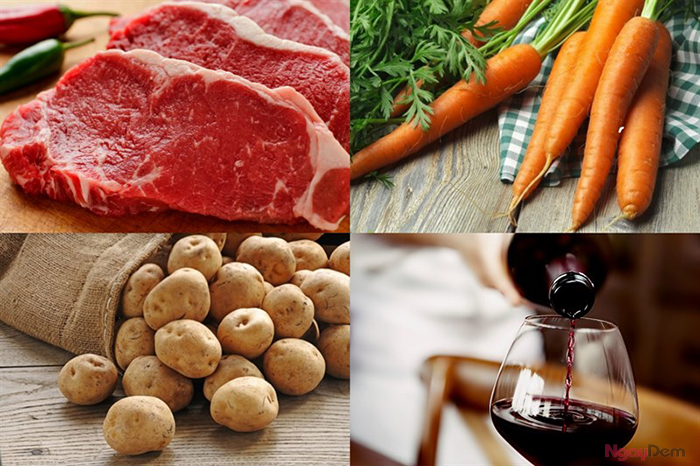 Nguyên liệu nấu thịt bò sốt vang