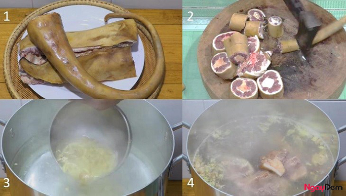 Sơ chế đuôi bò cho món đuôi bò hầm khoai tây