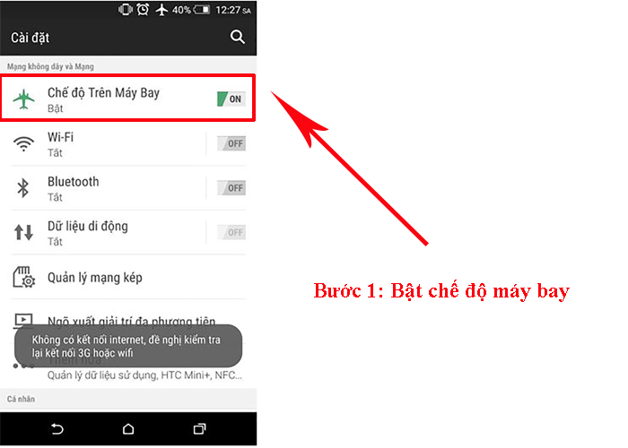 Sửa lỗi wifi xác thực không thành công 