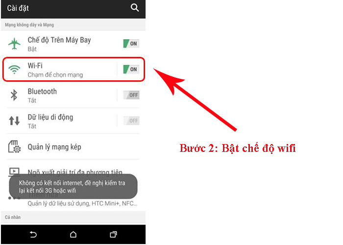 Sửa lỗi wifi xác thực không thành công 