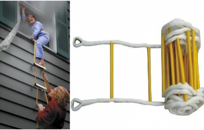 Cấu tạo thang dây thoát hiểm