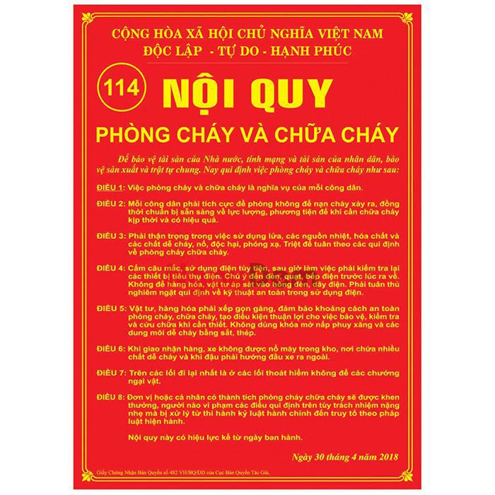 Nội quy của PCCC