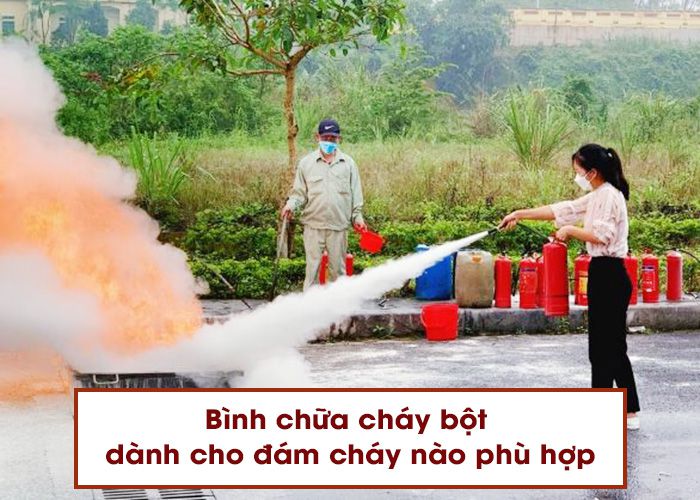 Bình chữa cháy bột dùng để chữa đám cháy nào?