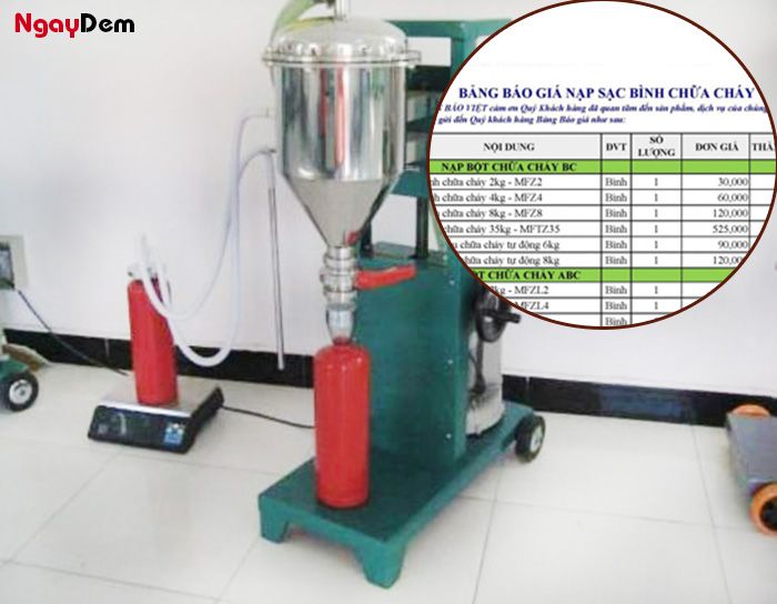 Báo giá nạp bình chữa cháy tại Hà Nội