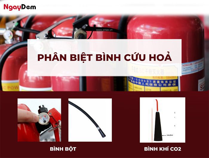 Phân biệt bình chữa cháy CO2 và bột