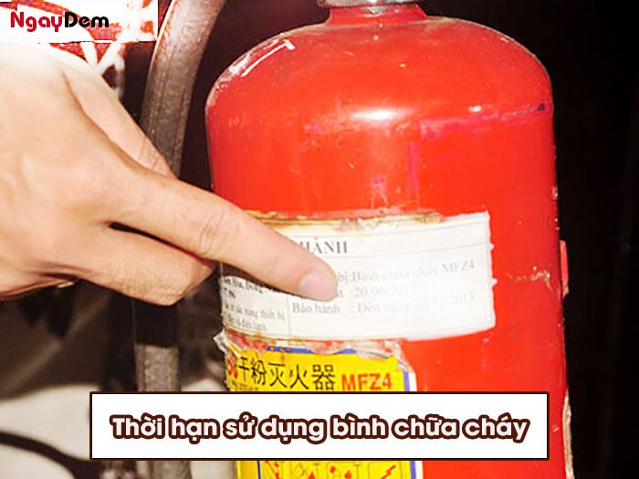 Thời hạn sử dụng bình chữa cháy