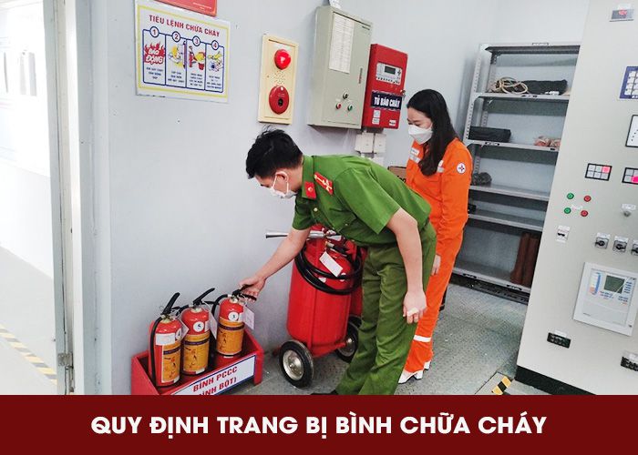 Nội dung quy định trang bị bình chữa cháy cập nhật 2023