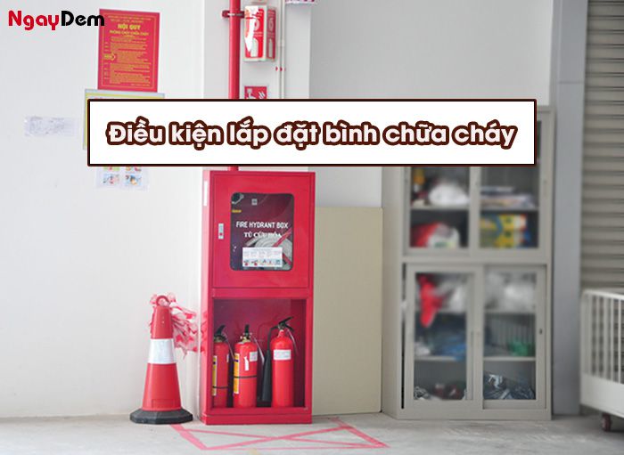 Quy định về bình chữa cháy với vị trí lắp đặt