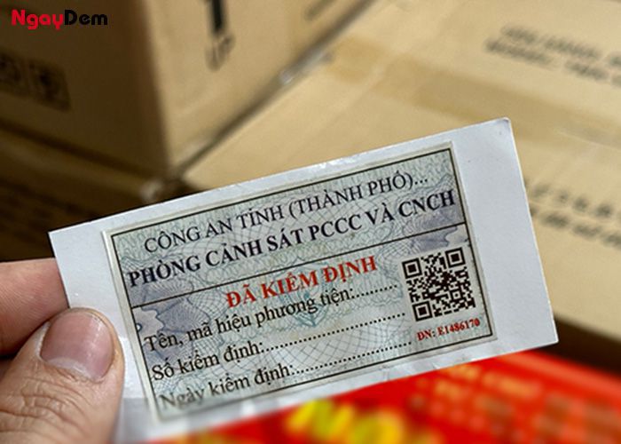 Tem kiểm định bình chữa cháy mẫu mới