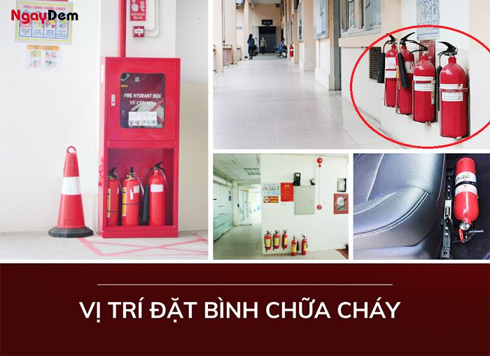 Vị trí đặt bình chữa cháy bột khô chuẩn