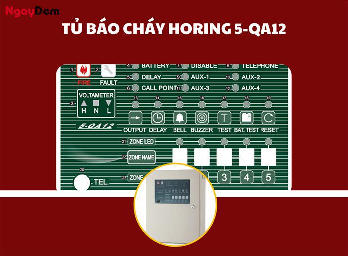 Tủ báo cháy Horing 5-QA12