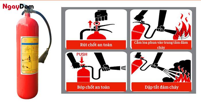 Cách sử dụng bình cứu hoả mini hiệu quả