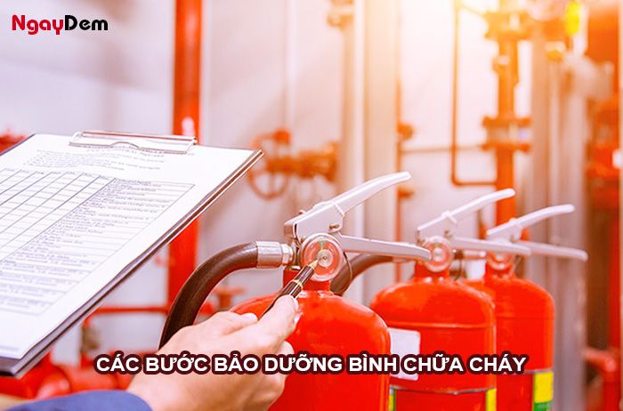 Các bước bảo dưỡng bình chữa cháy chuẩn