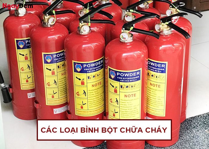 Các loại bình PCCC bột bán chạy trên thị trường