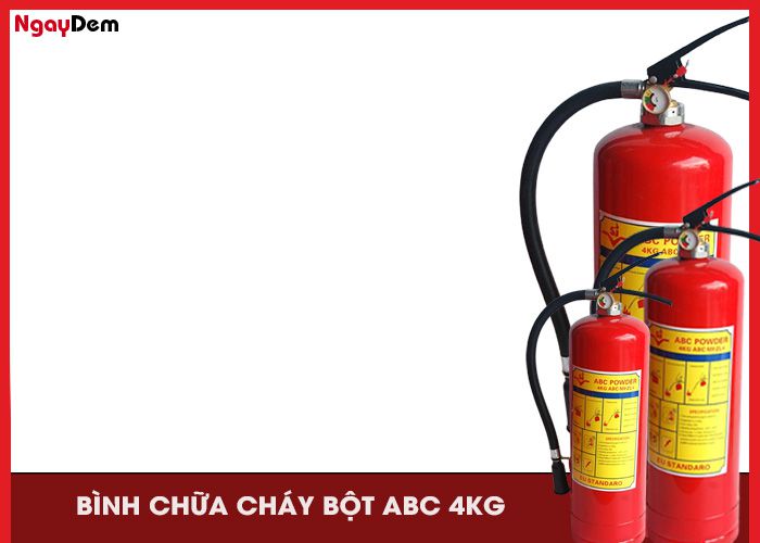 Cấu tạo bình chữa cháy bột ABC 4kg