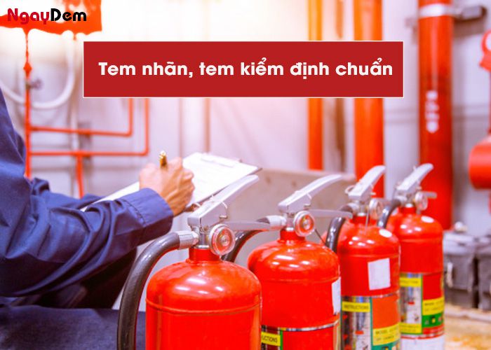 Tiêu chuẩn bình chữa cháy - Tem nhãn kiểm định