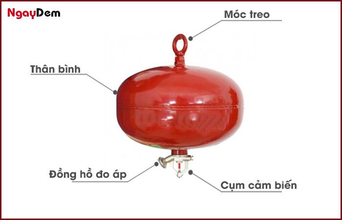 Cấu tạo của quả cầu chữa cháy 6Kg
