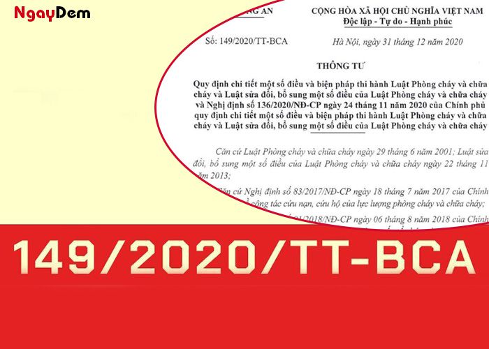 Nội dung chi tiết Thông tư 149 về PCCC